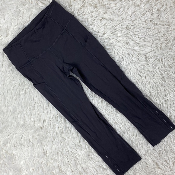 Lululemon Fast and Free Crop II 19" *Nulux Intergalactic - Picture 2 of 7